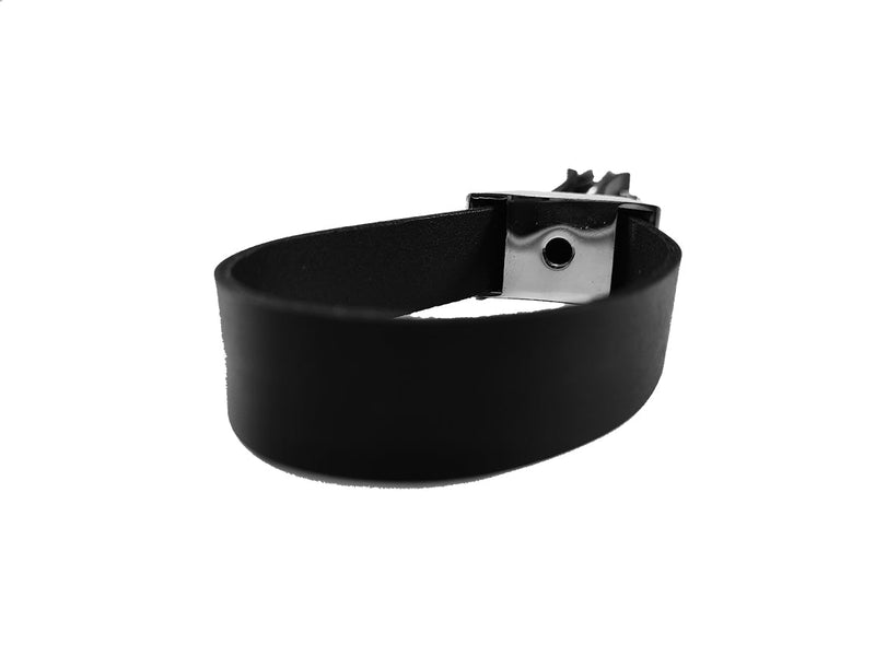 Black Label - Borsten Spanbanden - 2 stuks - Leer - Zwart-Laced-up.nl
