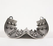 Black Label - CBT Ball Stretcher met Spijkers aan Binnenkant en Hangslotje-Laced-up.nl