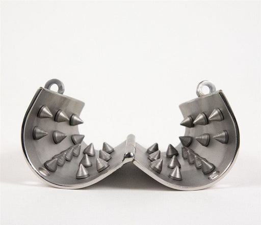 Black Label - CBT Ball Stretcher met Spijkers aan Binnenkant en Hangslotje-Laced-up.nl