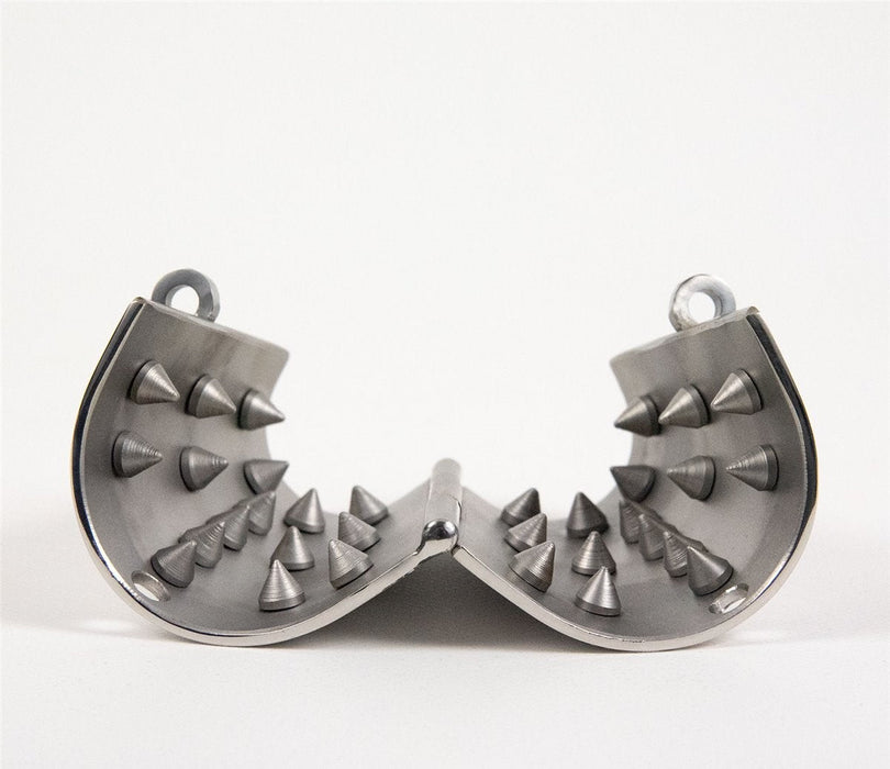 Black Label - CBT Ball Stretcher met Spijkers aan Binnenkant en Hangslotje-Laced-up.nl