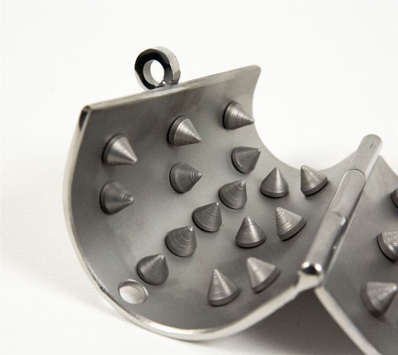 Black Label - CBT Ball Stretcher met Spijkers aan Binnenkant en Hangslotje-Laced-up.nl