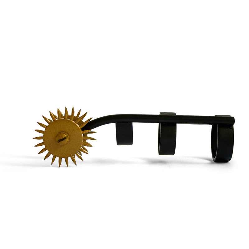 Black Label - Cat Nail met Dubbel Pinwheel - Zwart/Goud-Erotiekvoordeel.nl