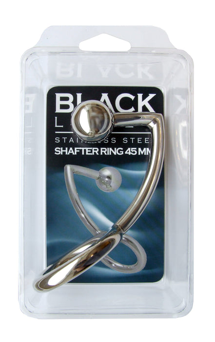 Black Label - Cockring met Opschroefbare Anaalkogel - RVS - Diameter ring 45 mm - Diameter kogel 30 mm-Laced-up.nl