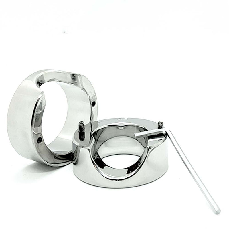 Black Label - Combi Cockring en Ball Stretcher - RVS-Laced-up.nl