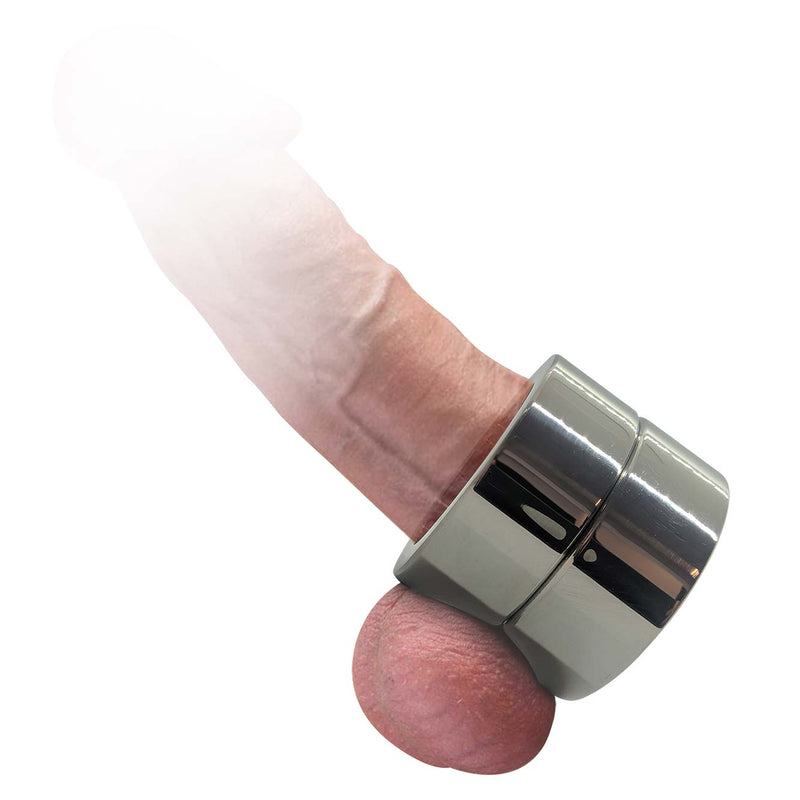 Black Label - Combi Cockring en Ball Stretcher - RVS-Laced-up.nl
