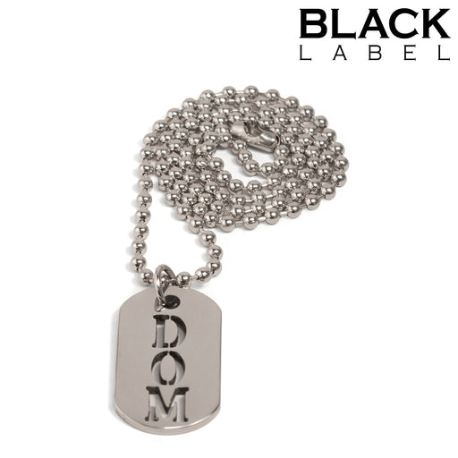 Black Label - DOM - Kink Fetish Dog tag - Day Collar-Erotiekvoordeel.nl