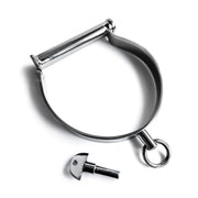 Black Label - Darby-stijl RVS Slaven Halsband - Collar-Erotiekvoordeel.nl
