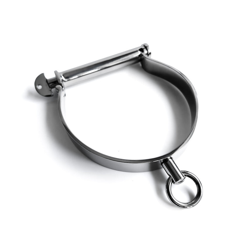 Black Label - Darby-stijl RVS Slaven Halsband - Collar-Erotiekvoordeel.nl