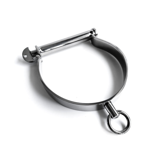Black Label - Darby-stijl RVS Slaven Halsband - Collar-Erotiekvoordeel.nl