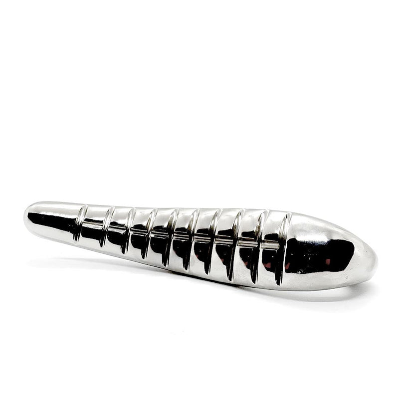 Black Label - Devil's Tongue - RVS Dildo-Laced-up.nl