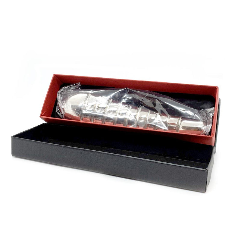 Black Label - Devil's Tongue - RVS Dildo-Laced-up.nl