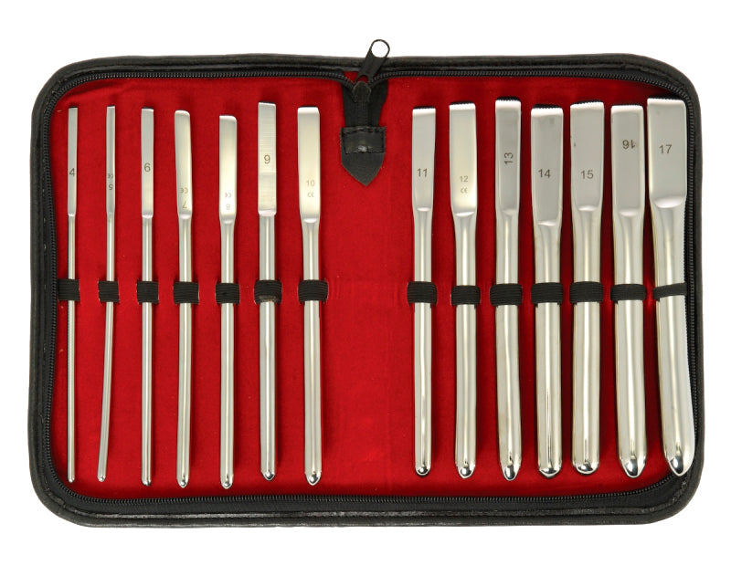 Black Label - Dilator Set - 14 delig - 5 tot 18 mm - Chirurgisch Staal - In Opbergetui-Laced-up.nl