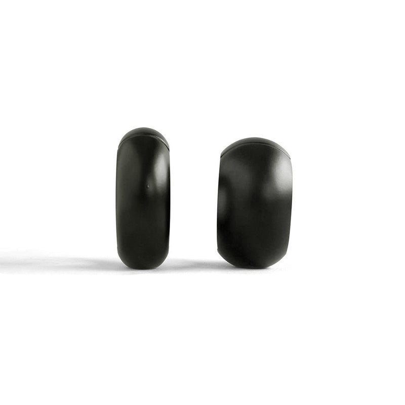 Black Label - Donut Ballstretcher - 30 x 35 mm - RVS - Mat Zwart-laced-up.nl