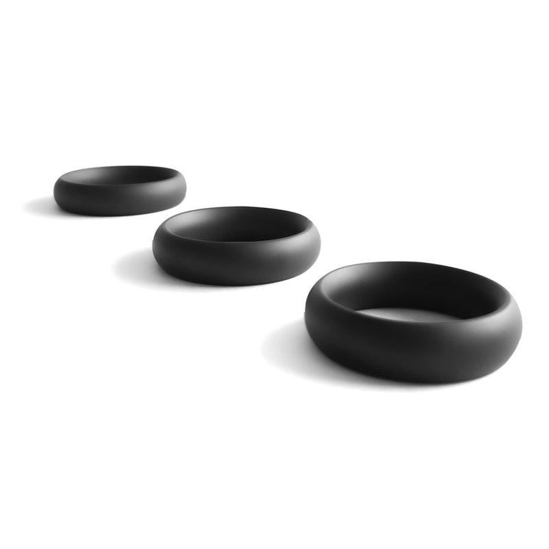 Black Label - Donut Cockring met Sierkristal - Mat zwart-laced-up.nl