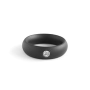 Black Label - Donut Cockring met Sierkristal - Mat zwart-laced-up.nl