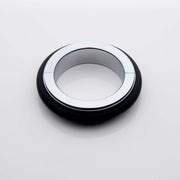 Black Label - Fusion Ring - Cockring van Metaal met Siliconen - Small - Ø 35 x 7 x 15 mm-Laced-up.nl