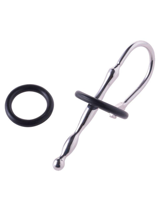 Black Label - Groovy - Urethrale Stretcher Plug met Siliconen Ringen - RVS-Laced-up.nl