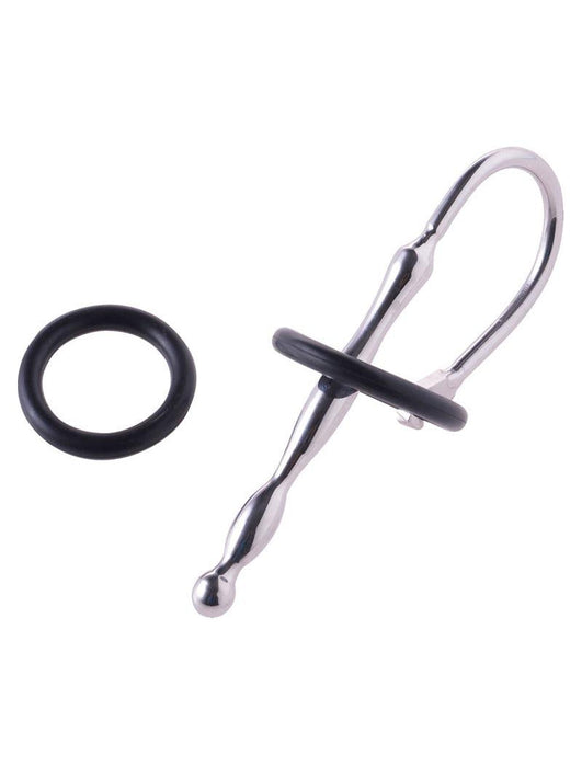 Black Label - Groovy - Urethrale Stretcher Plug met Siliconen Ringen - RVS-Laced-up.nl