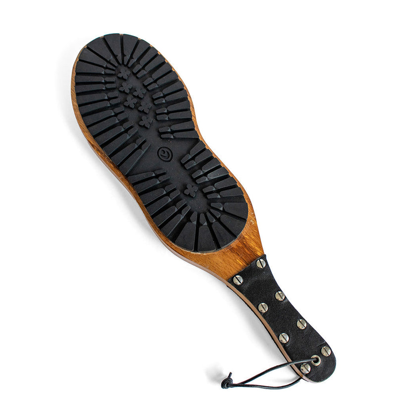 Black Label - Houten Paddle met Schoenzool-Erotiekvoordeel.nl