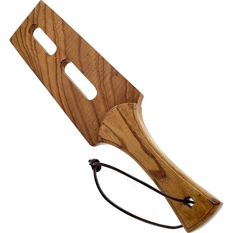 Black Label - Houten Straf Peddel met Sleuven-Laced-up.nl