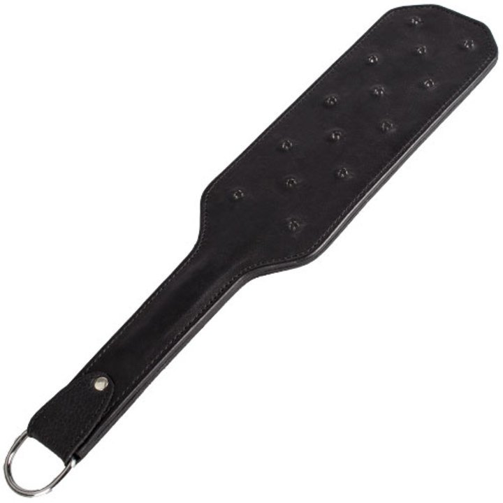 Black Label - Paddle en cuir avec clous - Noir-Laced-up.nl