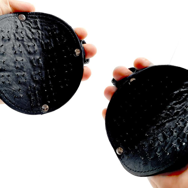 Black Label - Lederen Vampire Hand Pad - Zwart-Erotiekvoordeel.nl