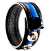 Black Label - Leren Cockring - 3 Drukknopen - Zwart/Blauw-Laced-up.nl