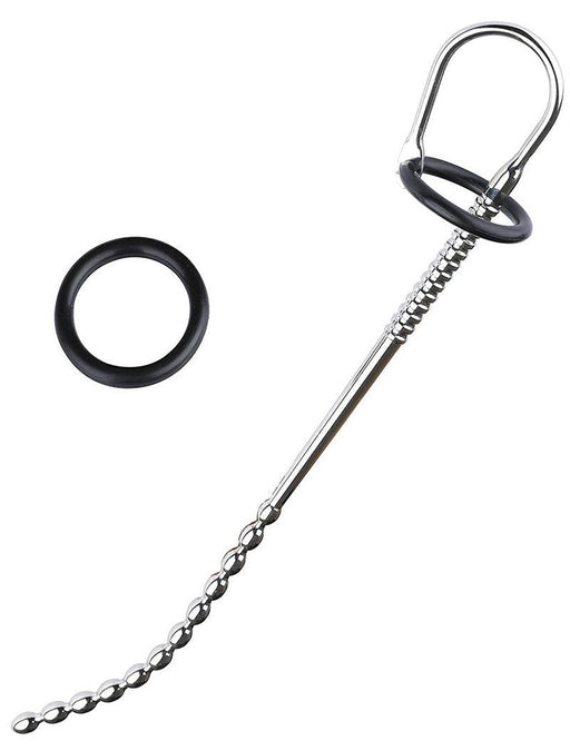 Black Label - Long Beaded - Étireur urétral avec anneaux en silicone - Laced-up.nl