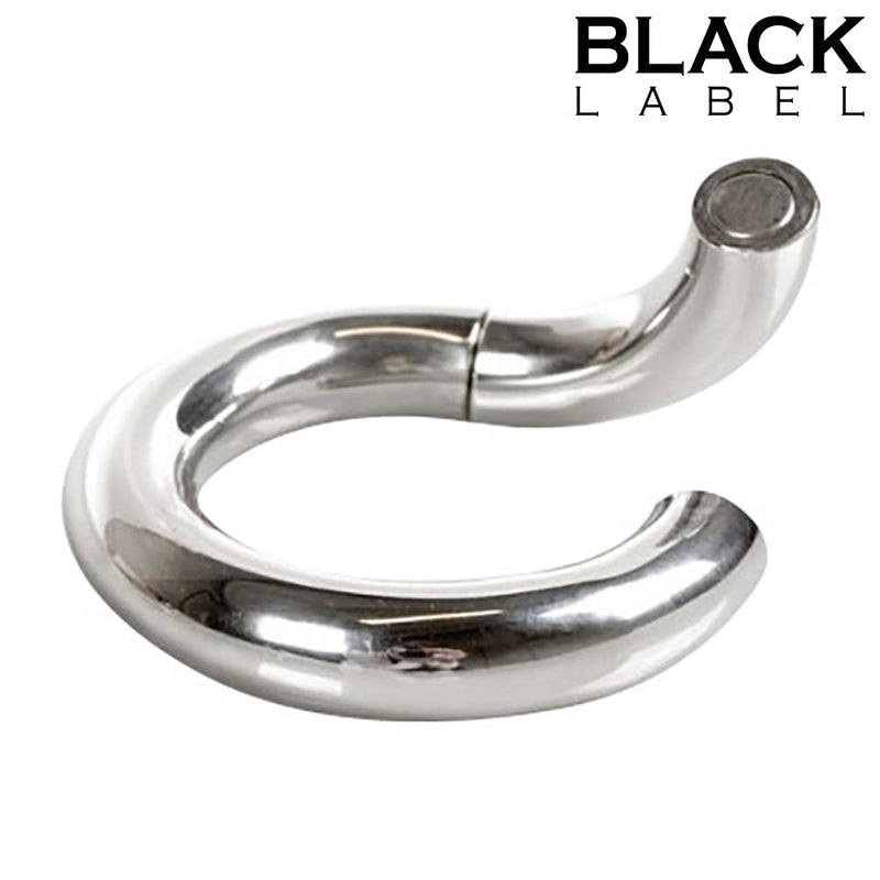 Black Label - Anneau pénien magnétique en forme de beignet - Acier inoxydable - Laced-up.nl