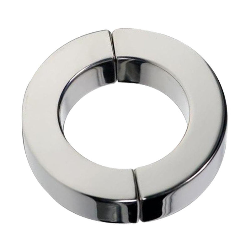 Black Label - Magnetic Hinged Cock Ring - Stainless Steel - Laced-up.nl