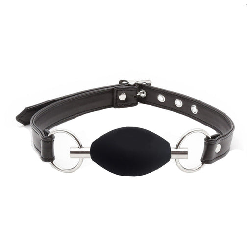 Black Label - Ovaler Ballknebel - Schwarz/Silber - Laced-up.nl