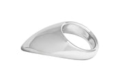 Black Label - Teardrop Cockring - Stimuleert de Prostaat - RVS - Zilver-Laced-up.nl