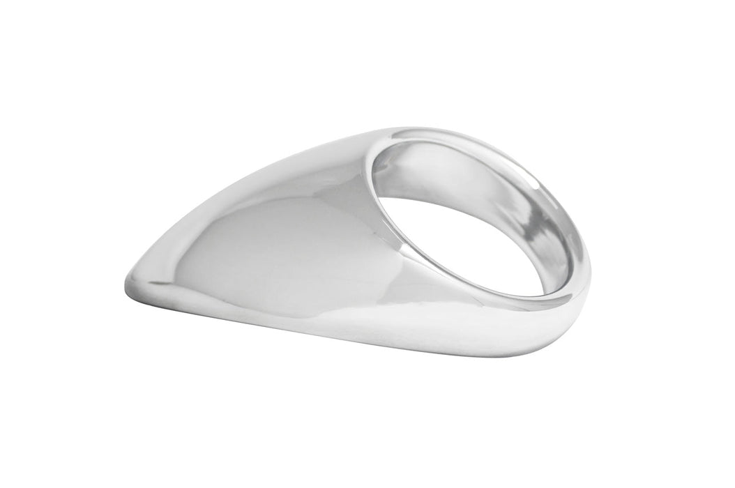 Black Label - Teardrop Cockring - Stimuleert de Prostaat - RVS - Zilver-Laced-up.nl