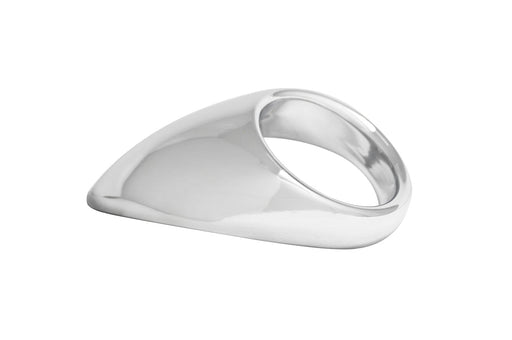 Black Label - Teardrop Cockring - Stimuleert de Prostaat - RVS - Zilver-Laced-up.nl