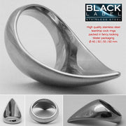 Black Label - Teardrop Cockring - Stimuleert de Prostaat - RVS - Zilver-Laced-up.nl