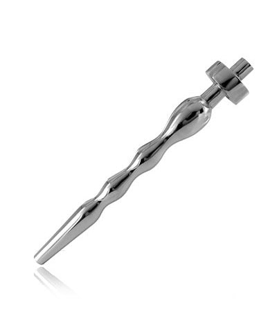 Black Label - The Waved - Golvende Holle Penis Plug - RVS-laced-up.nl