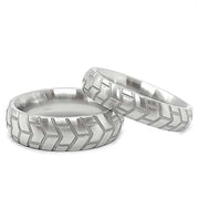 Black Label - Tire XL - Zware RVS Cockring met Bandenprofiel-Laced-up.nl