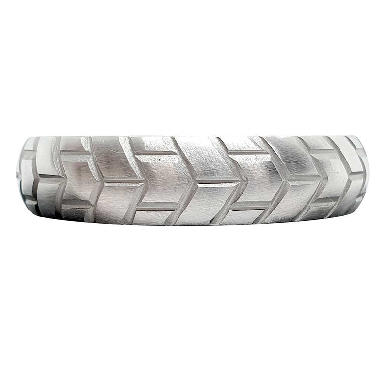 Black Label - Tire - Zware RVS Cockring met Bandenprofiel-Laced-up.nl