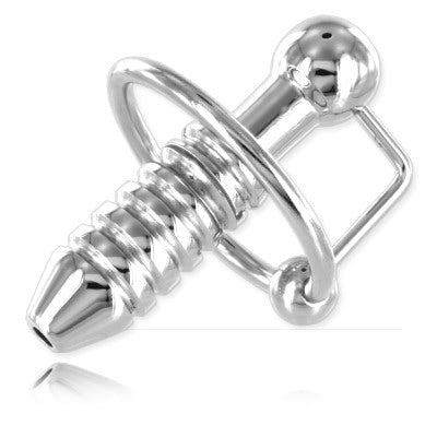 Black Label - Torpedo Penis Plug - Ring Diameter 28 mm - RVS-Laced-up.nl