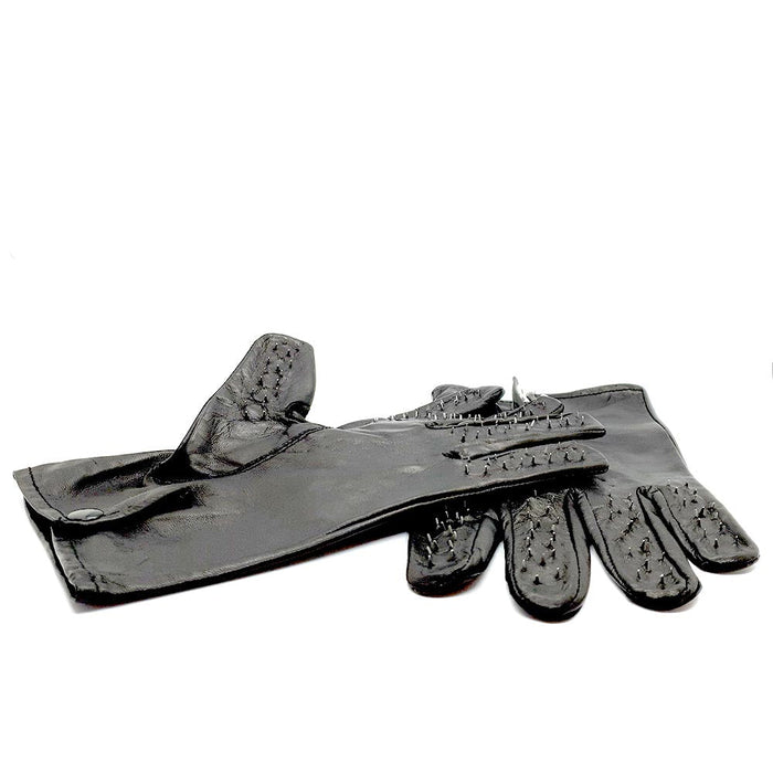 Black Label - Vampier Handschoenen met spikes-Erotiekvoordeel.nl