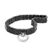 Black Label - Watch Link Collar - Collar met Horlogeschakels - Mat Zwart-laced-up.nl