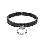 Black Label - Watch Link Collar - Collar met Horlogeschakels - Mat Zwart-laced-up.nl