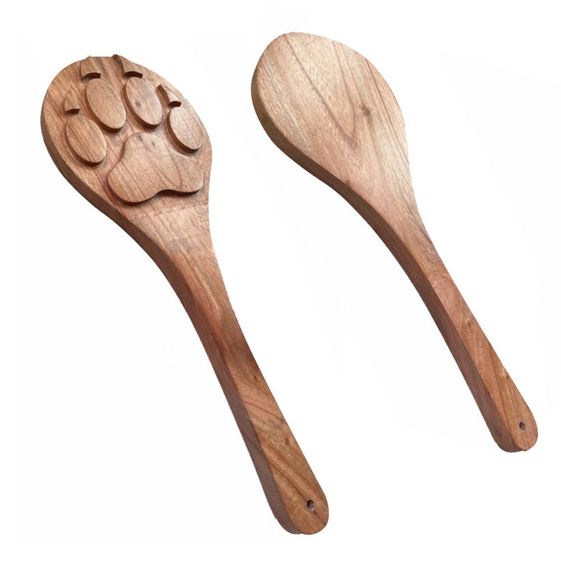 Black Label - Wooden Wolf Paw Paddle-Laced-up.nl