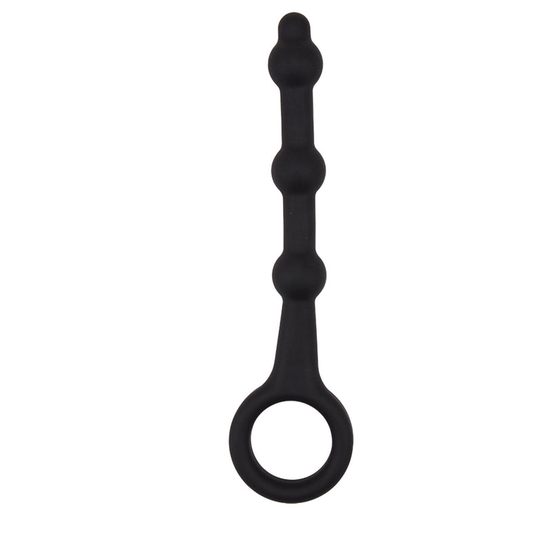 Black Mont - Pleasure Piston - Anaal Snoer met Trekring - Zwart-laced-up.nl