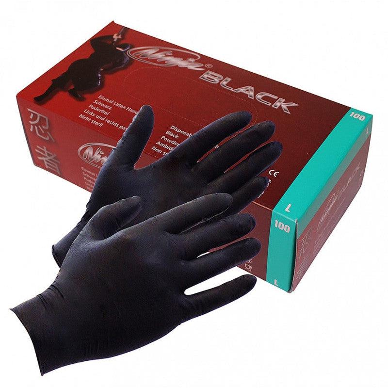 Black Ninja - Latex Wegwerphandschoenen - 100 Stuks-Laced-up.nl