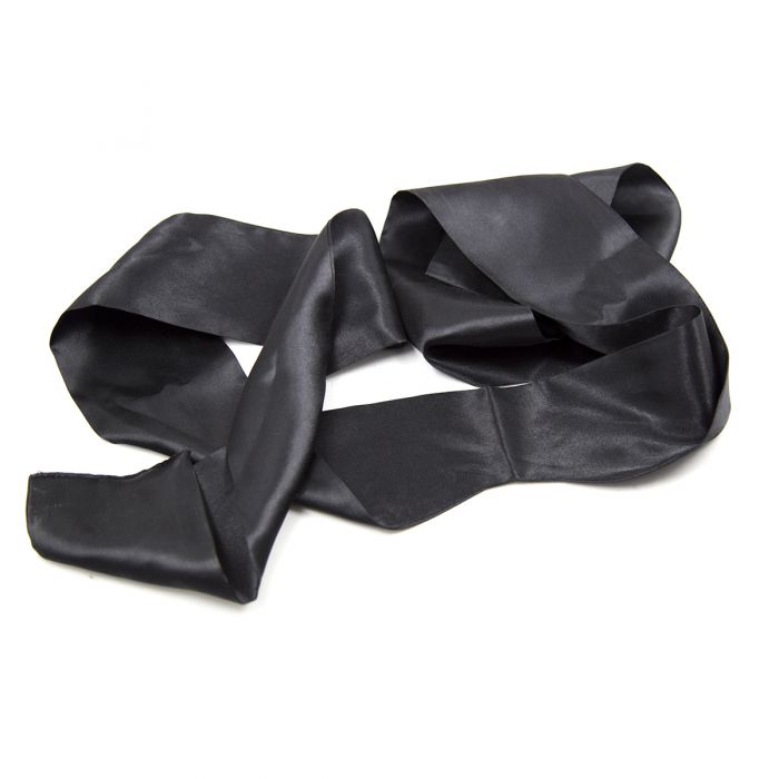 Blinddoek Van Zwart Satijn-Laced-up.nl