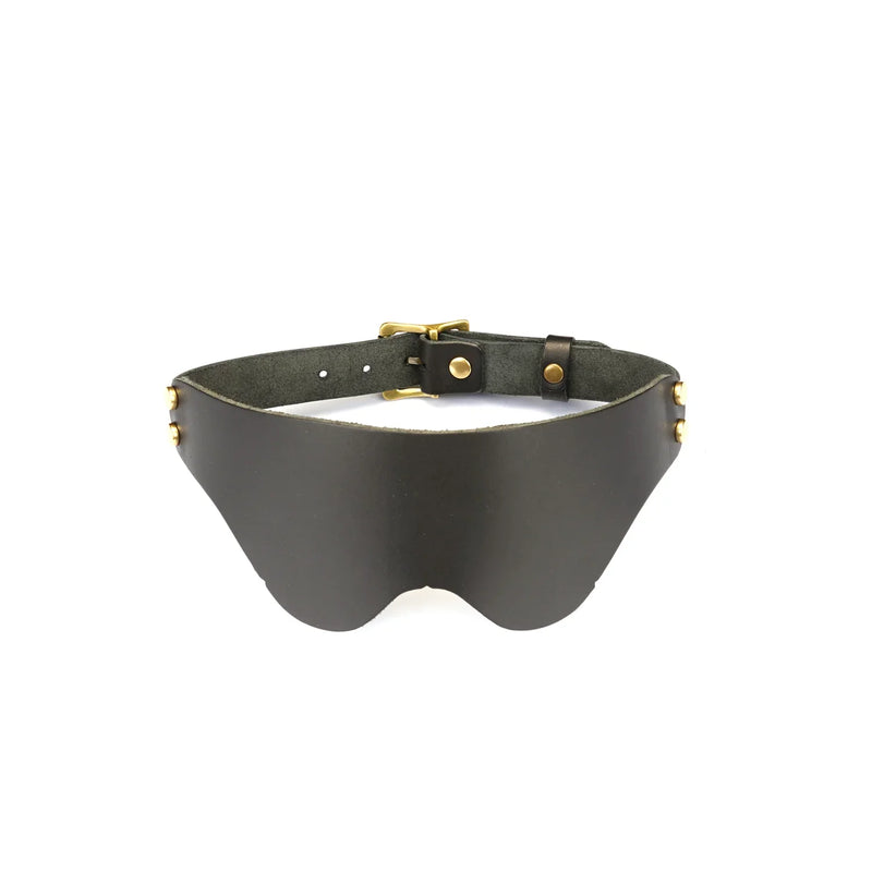 Liebe Seele - Samurai - Stoere Lederen Blinddoek - Zwart-laced-up.nl