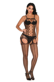 Body Pleasure - Catsuit - Luscious Life - Zwart - One Size-Laced-up.nl