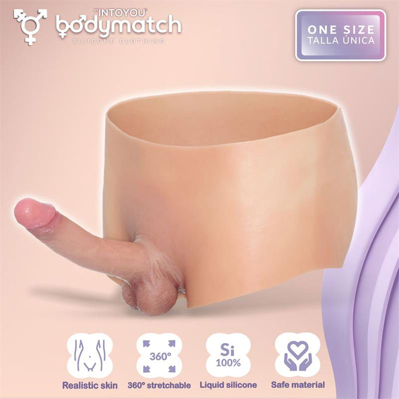 Bodymatch - Blayke - Bodysuit with Integrated Silicone Penis - One Size - Light Skin Tone - Laced-up.nl