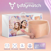 Bodymatch - Blayke - Bodysuit with Integrated Silicone Penis - One Size - Light Skin Tone - Laced-up.nl